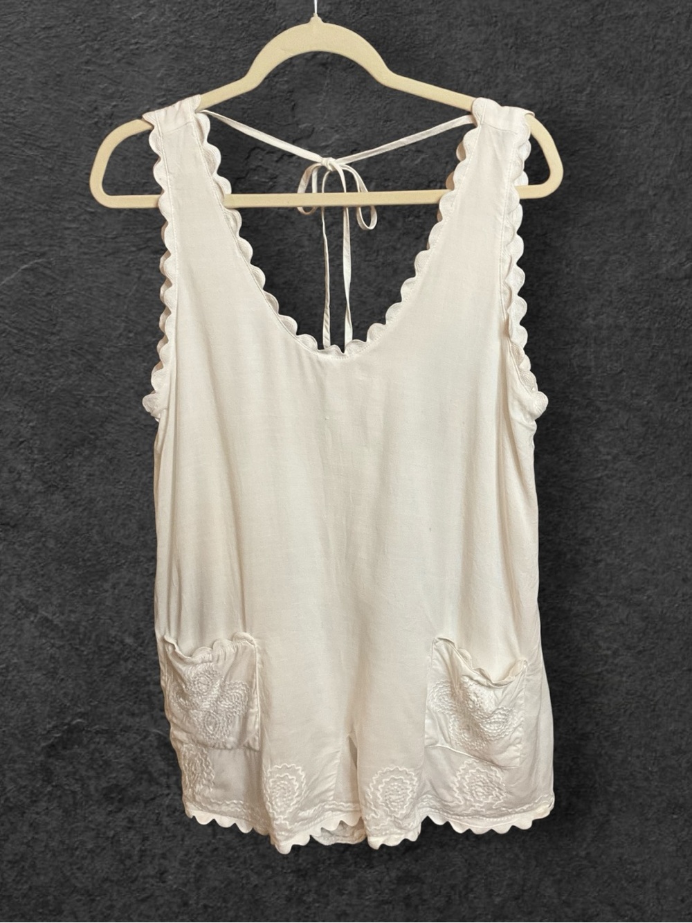 J.Marie Embroidered Women's Romper, size M.